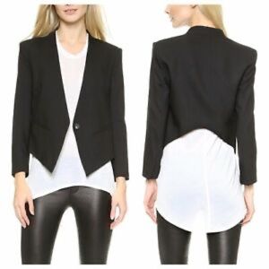 helmut lang cropped tux blazer